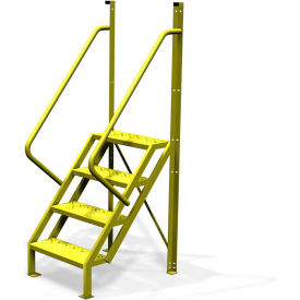 Tri Arc Mfg UCL5004246 4 Step 50° Incline Ladder, 24"W Perforated Tread - UCL5004246 image.