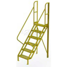 Tri Arc Mfg UCL5006246 6 Step 50° Incline Ladder - 24"W Perforated - UCL5006246 image.