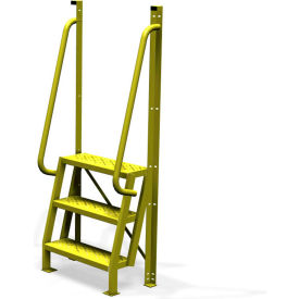 Tri Arc Mfg UCL7503246 3 Step 75° Incline Ladder, 24"W Perforated Tread - UCL7503246 image.