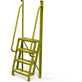 Tri Arc Mfg UCL7504242 4 Step 75° Incline Ladder, 24"W Grip Strut Tread - UCL7504242 image.