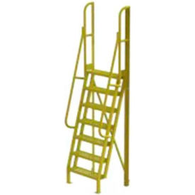 Tri Arc Mfg UCL7507246 7 Step 75° Incline Ladder - 24"W Perforated - UCL7507246 image.