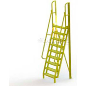 Tri Arc Mfg UCL7509242 9 Step 75° Incline Ladder - 24"W Grip Strut - UCL7509242 image.