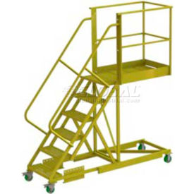 Tri Arc Mfg UCS500640242 Supported 6 Step Cantilever Ladder with 40" Long Platform - Grip Strut image.