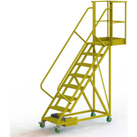 Unsupported 8 Step Cantilever Ladder with 20"" Long Platform - Serrated - Cal-OSHA Compliant