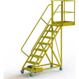 Unsupported 8 Step Cantilever Ladder with 30"" Long Platform - Serrated - Cal-OSHA Compliant