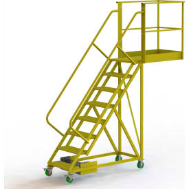 Unsupported 8 Step Cantilever Ladder with 40"" Long Platform - Serrated - Cal-OSHA Compliant