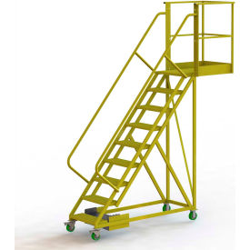 Unsupported 9 Step Cantilever Ladder with 20"" Long Platform - Serrated - Cal-OSHA Compliant