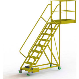 Unsupported 9 Step Cantilever Ladder with 40"" Long Platform - Serrated - Cal-OSHA Compliant