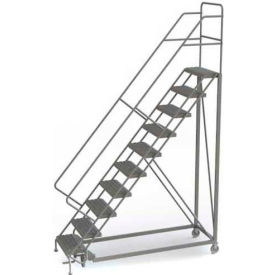 Tri Arc Mfg UKDEC110242 10 Step Configurable Forward Descent Rolling Ladder - Grip Strut Tread UKDEC110242 image.