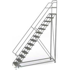 Tri Arc Mfg UKDEC114242 14 Step Configurable Forward Descent Rolling Ladder - Grip Strut Tread UKDEC114242 image.