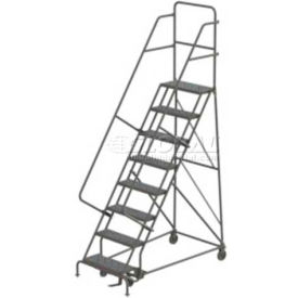 Tri Arc Mfg UKDSR108246 8 Step Steel Rolling Ladder - Perforated - UKDSR108246 image.