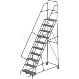 10 Step Steel Rolling Ladder - Grip Strut - UKDSR110242