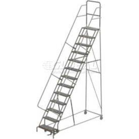 Tri Arc Mfg UKDSR113246 13 Step Steel Rolling Ladder - Perforated - UKDSR113246 image.