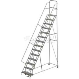 14 Step Steel Rolling Ladder - Grip Strut - UKDSR114242