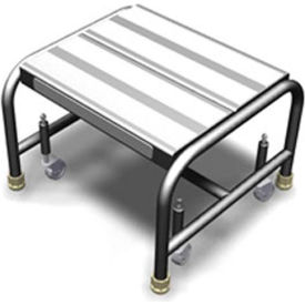 Tri Arc Mfg WLAR001164 1 Step Mobile Aluminum Step Stand w/ Solid Ribbed Top Step & 16"W Platform - WLAR001164 image.