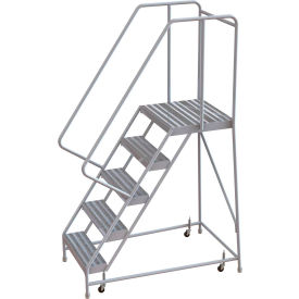 5 Step Aluminum Rolling Ladder, 24