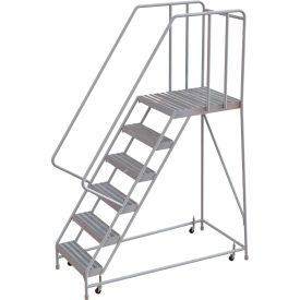 6 Step Aluminum Rolling Ladder, 16
