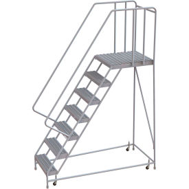 7 Step Aluminum Rolling Ladder, 24