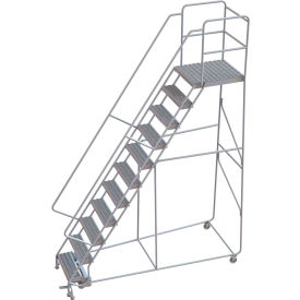 11 Step Aluminum Rolling Ladder, 24
