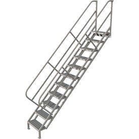 Tri Arc Mfg WISS111242 11 Step Industrial Access Stairway Ladder, Grip Strut - WISS111242 image.