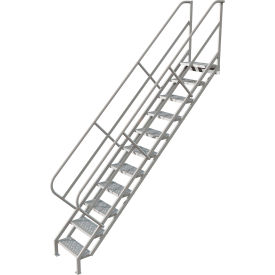 Tri Arc Mfg WISS111246 11 Step Industrial Access Stairway Ladder, Perforated - WISS111246 image.