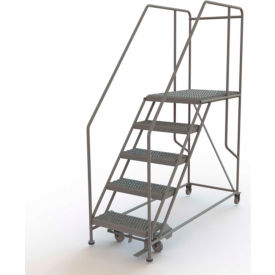 Mobile 5 Step Steel 24""W X 36""D Work Platform Ladder - WLWP152436C