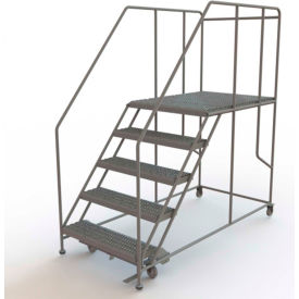 Mobile 5 Step Steel 36""W X 48""D Work Platform Ladder - WLWP153648C