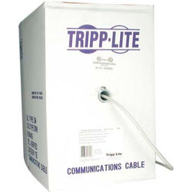 Trippe Manufacturing Company N028-01K-GY Tripp Lite N028-01K-GY 1000ft Cat5e Cat5 350MHz Bulk Outdoor Solid PVC Cable, Gray, 1000 image.