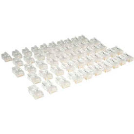 Trippe Manufacturing Company N031-050 Tripp Lite Cat5e RJ45 Modular In-Line Connectors for Stranded Cat5e Cable, 50-Pack, TAA image.