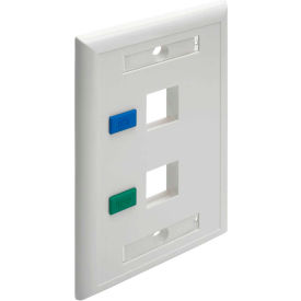 Tripp Lite 2-Port Keystone Faceplate Single Gang ID Labels White TAA