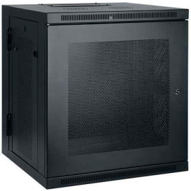Tripp Lite 10U SmartRack Low-Profile Switch-Depth Wall-Mount Rack Enclosure Cabinet Hinged Back