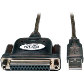 Tripp Lite Hi-Speed USB to IEEE 1284 Parallel Printer Gold Adapter Cable (USB-A to DB25 M/F), 6 ft.
