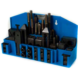 Star Tool Supply 7801003 Import 52 Pc Step Block & Clamp Set W/Fitted Rack 1/2"-13 for 11/16" Slot image.
