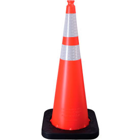 36" Enviro-Cone® w/ Base, 6" & 4" 3M Reflective Collar, 11 lbs., Orange view 2