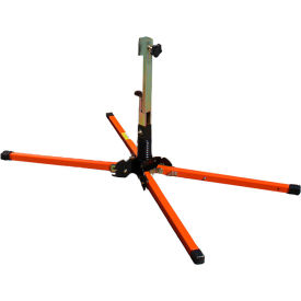 VizCon 22300 Series TrafFix Single Spring Sign Stand with Step-N-Drop Telescoping Legs Black/Orange
