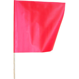 Traffix Devices Inc. 24024-FFR VizCon TrafFix Devices Reinforced Safety Flag, True Red, 24x24 image.