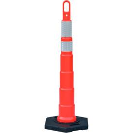 VizCon 46000 Series Looper Cone® w/ 16 lb Hexagonal Base & 6""/4"" Reflective Bands 42""H Orange