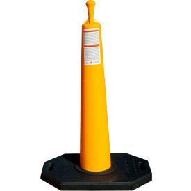 VizCon Roof Edge Delineator™ Cone with 30 lb. Rectangular Base 39""H Yellow
