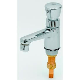 T & S Brass B-0712 T&S® B-0712 Single Self-Closing Deck Mount Sill Metering Faucet, 2.2 GPM, Chrome image.