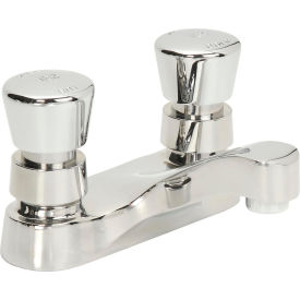 T & S Brass B-0831-02VR T&S® B-0831-02VR Lavatory Metering Faucet, Deck Mount, 4" Centerset, 0.5 GPM, Push Buttons image.