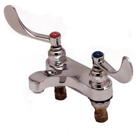 T & S Brass B-0890 T&S® B-0890 Deck Mount Medical Lavatory Faucet, Cast Spout, 2.2 GPM, 4" Handles image.
