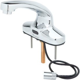 T & S Brass EC-3103-HG T&S® EC-3103-HG Electronic 4" Deck Mount Faucet With Hydrogenerator, 2.2 GPM, Chrome image.