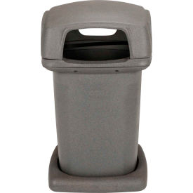 Toter 860GB-35865 Toter® Plastic Square Trash Can Manual or Automated Collection, 60 Gallon, Graystone image.