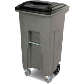 Toter ACC32-10814 Toter Heavy Duty 2-Wheel Trash Cart W/ Casters, 32 Gallon, Graystone - ACC32-10814 image.