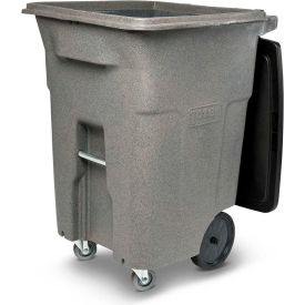 Toter ACC96-01GST Toter Heavy Duty Two-Wheel Trash Cart w/Casters, 96 Gallon Graystone - ACC96-01GST image.