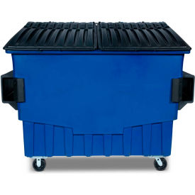 Toter FR040-00705 Toter 4 Cubic Yard Front Loading Dumpster W/ Bumpers, Blue - FR040-00705 image.