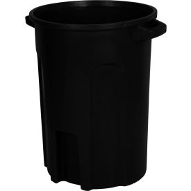Toter® Round Trash Can With Lift Handle 32 Gal. Cap. Black