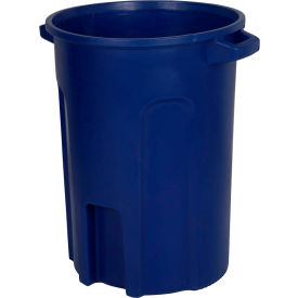 Toter® Round Trash Can With Lift Handle 32 Gal. Cap. Blue