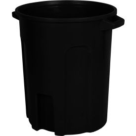 Toter® Round Trash Can With Lift Handle 55 Gal. Cap. Black