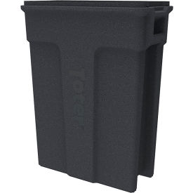 Toter® Slimline Rectangular Trash Can 23 Gal. Cap. Dark Gray Granite